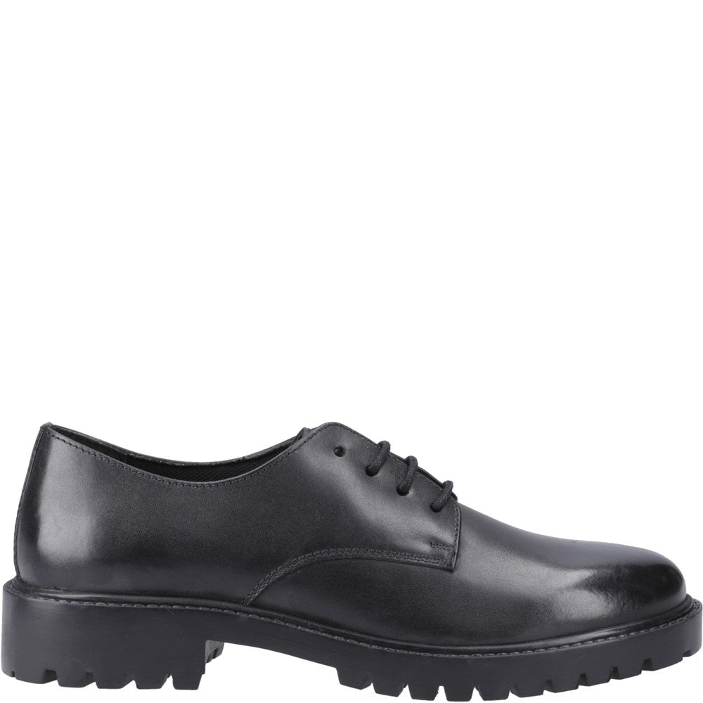 Girls BTS Black Hush Puppies Aubrey Lace Up Snr