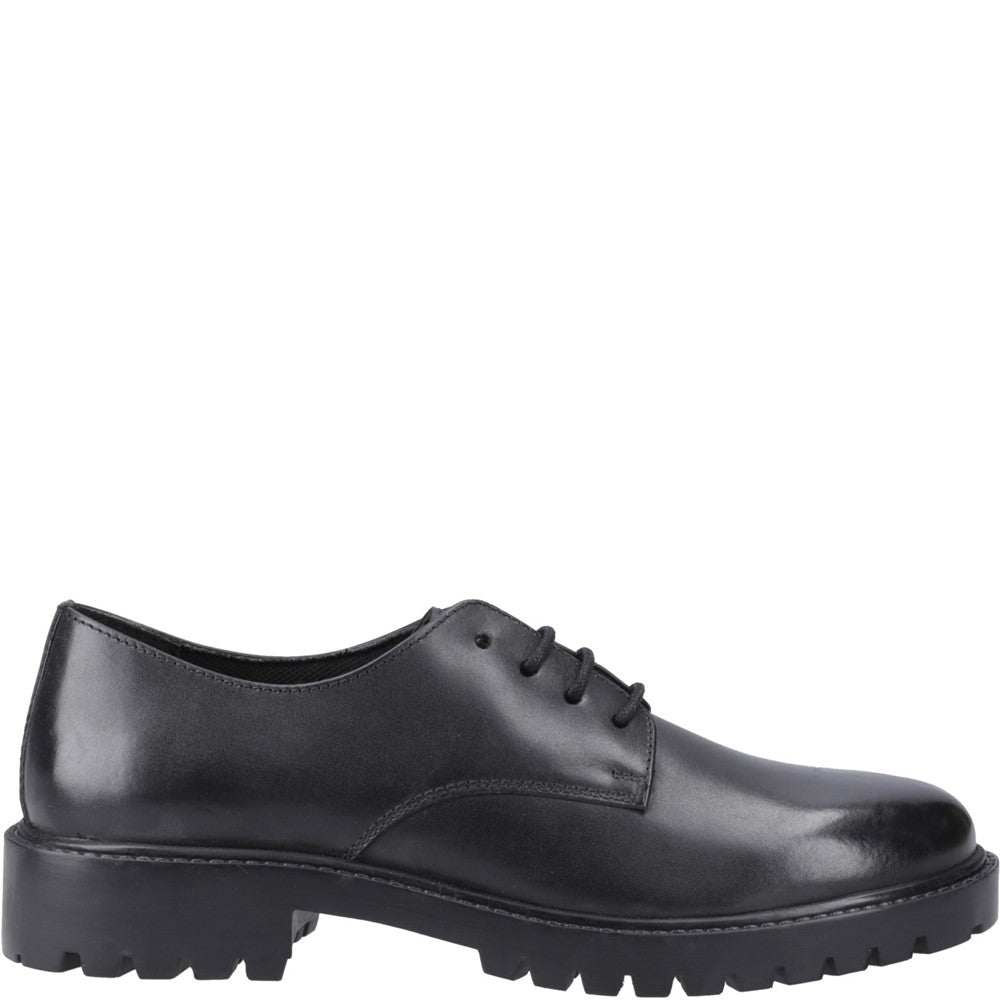 Girls BTS Black XL Hush Puppies Aubrey Lace Up Snr