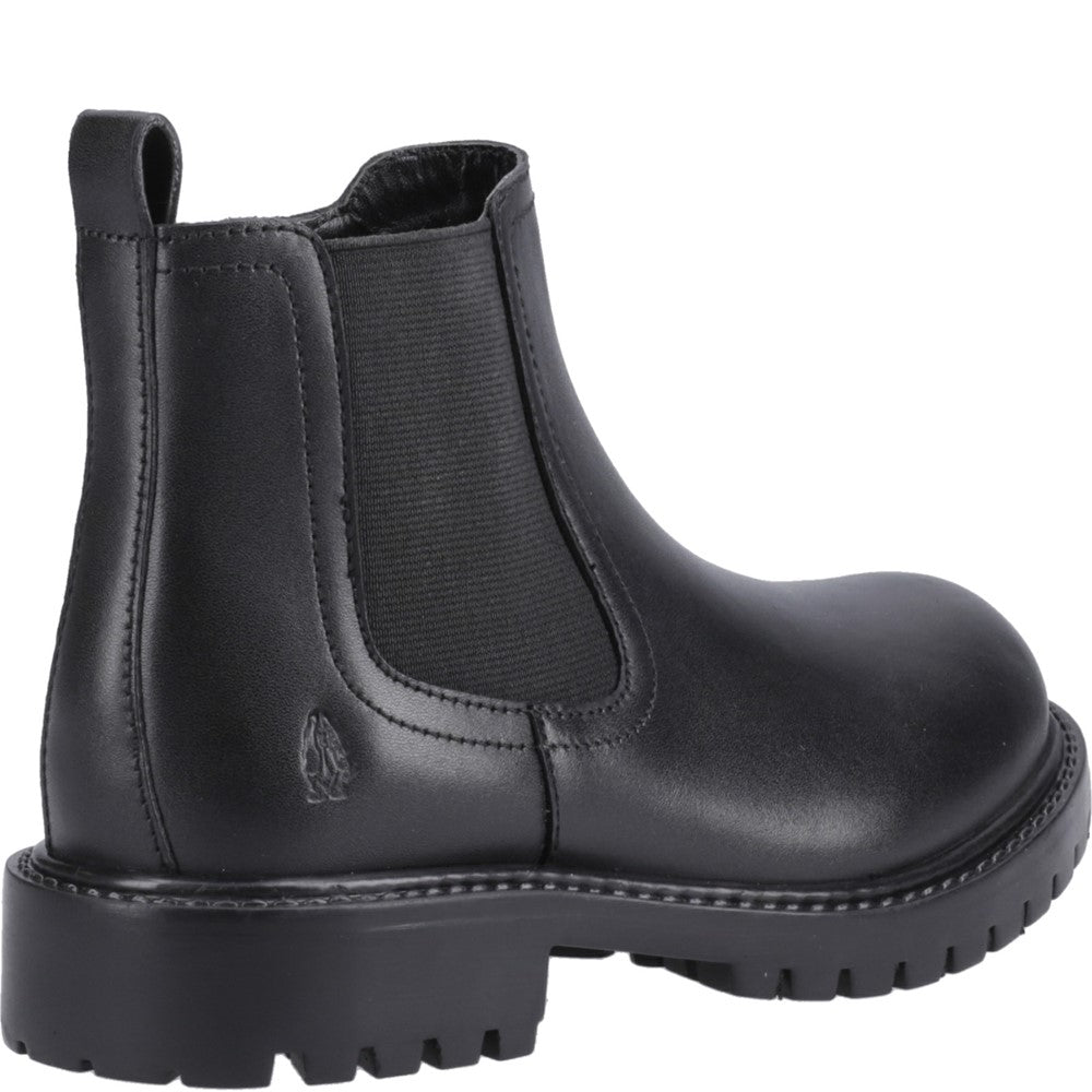 Girls BTS Black Hush Puppies Ariella Chelsea Boot Snr