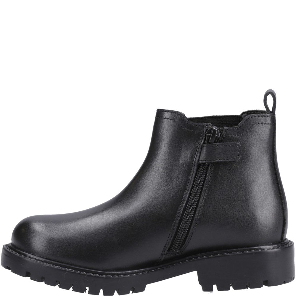 Girls BTS Black Hush Puppies Ariella Chelsea Boot Snr