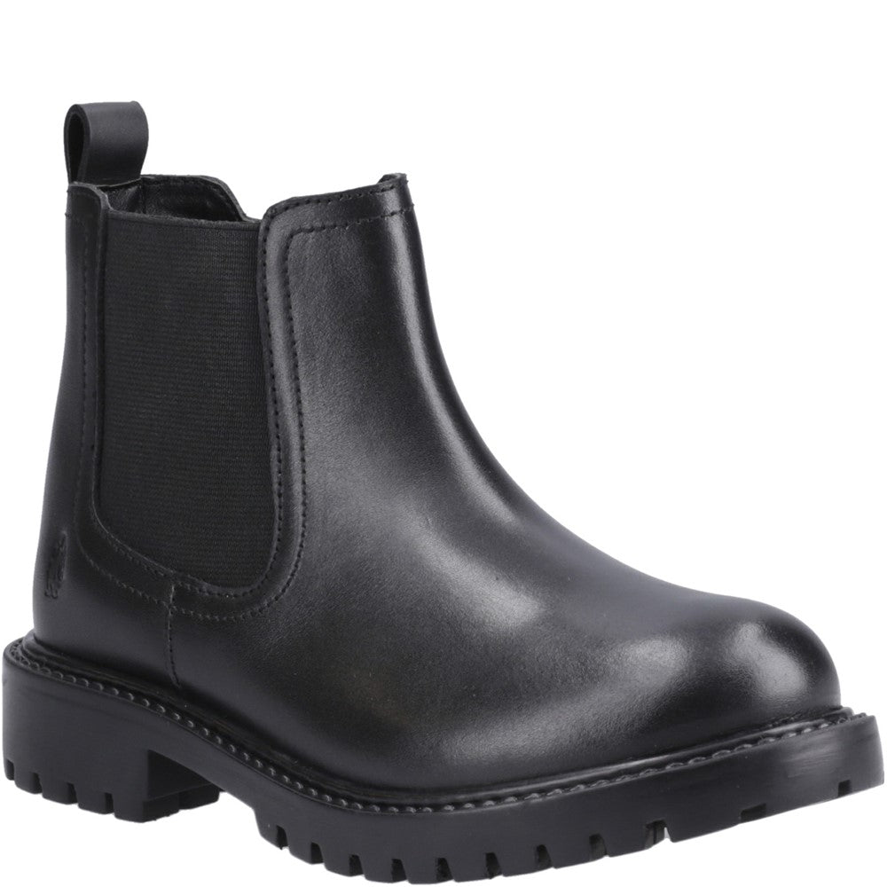Girls BTS Black XL Hush Puppies Ariella Chelsea Boot Snr