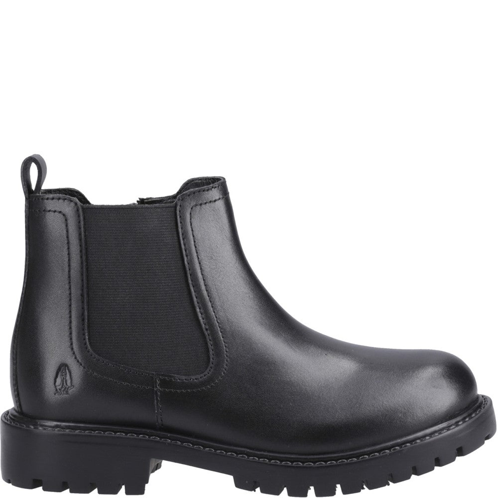 Girls BTS Black XL Hush Puppies Ariella Chelsea Boot Snr