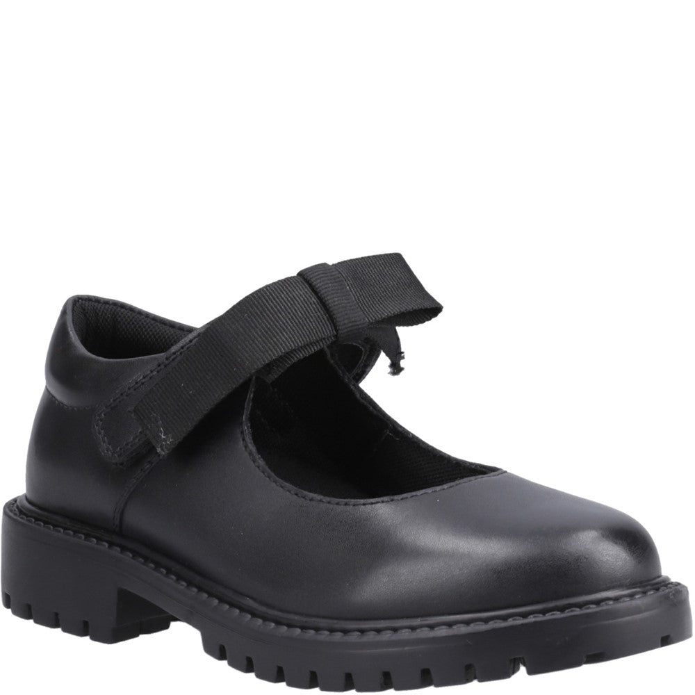 Girls BTS Black XL Hush Puppies Astrid Bow Snr