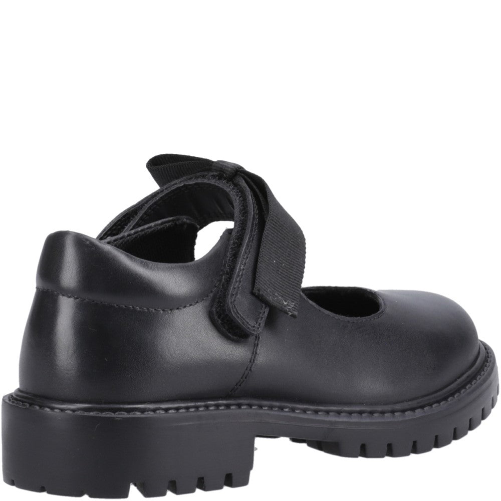 Girls BTS Black XL Hush Puppies Astrid Bow Snr