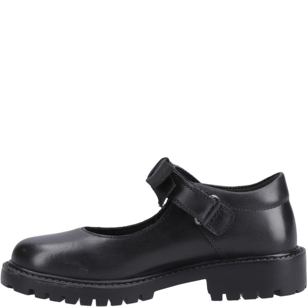 Girls BTS Black XL Hush Puppies Astrid Bow Snr