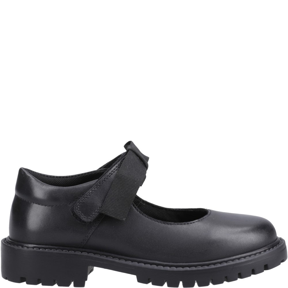 Girls BTS Black XL Hush Puppies Astrid Bow Snr