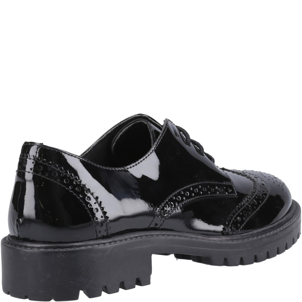 Girls BTS Patent Black XL Hush Puppies Athena Patent Snr