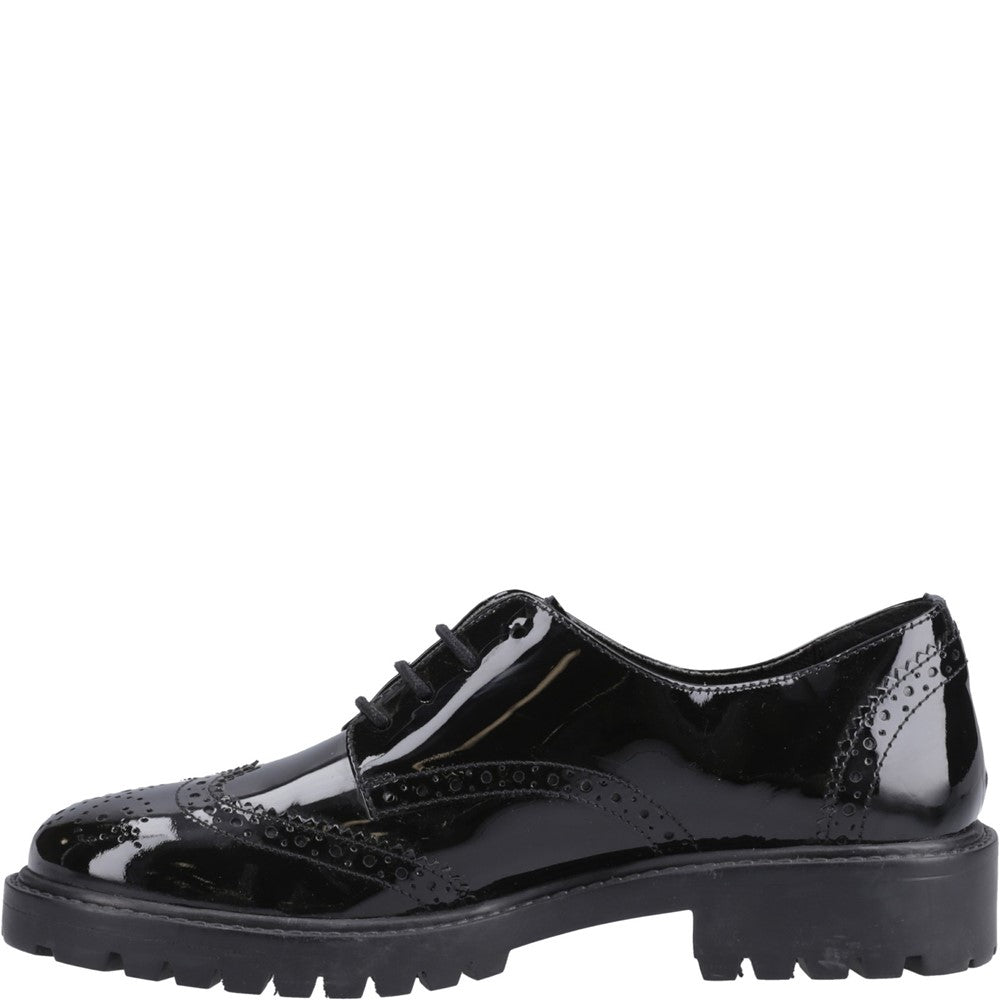 Girls BTS Patent Black XL Hush Puppies Athena Patent Snr