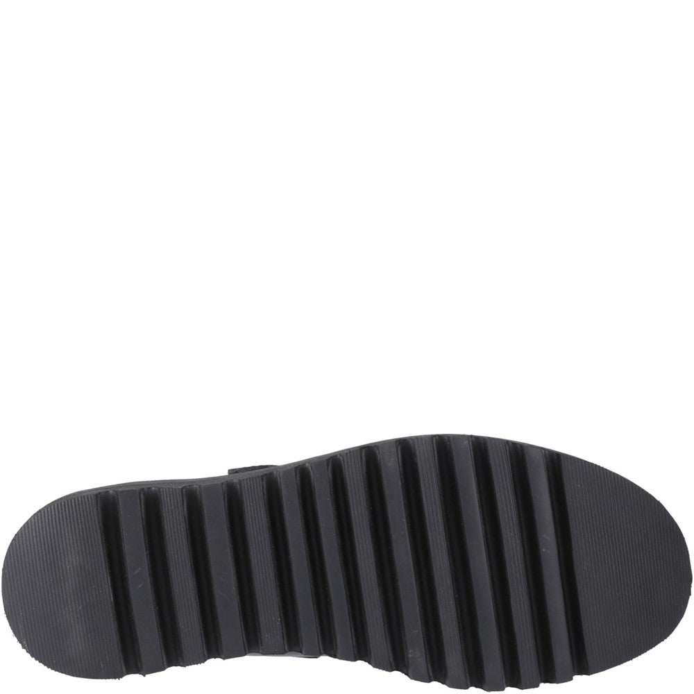 Girls BTS Patent Black Hush Puppies Florrie T-Bar Patent Snr