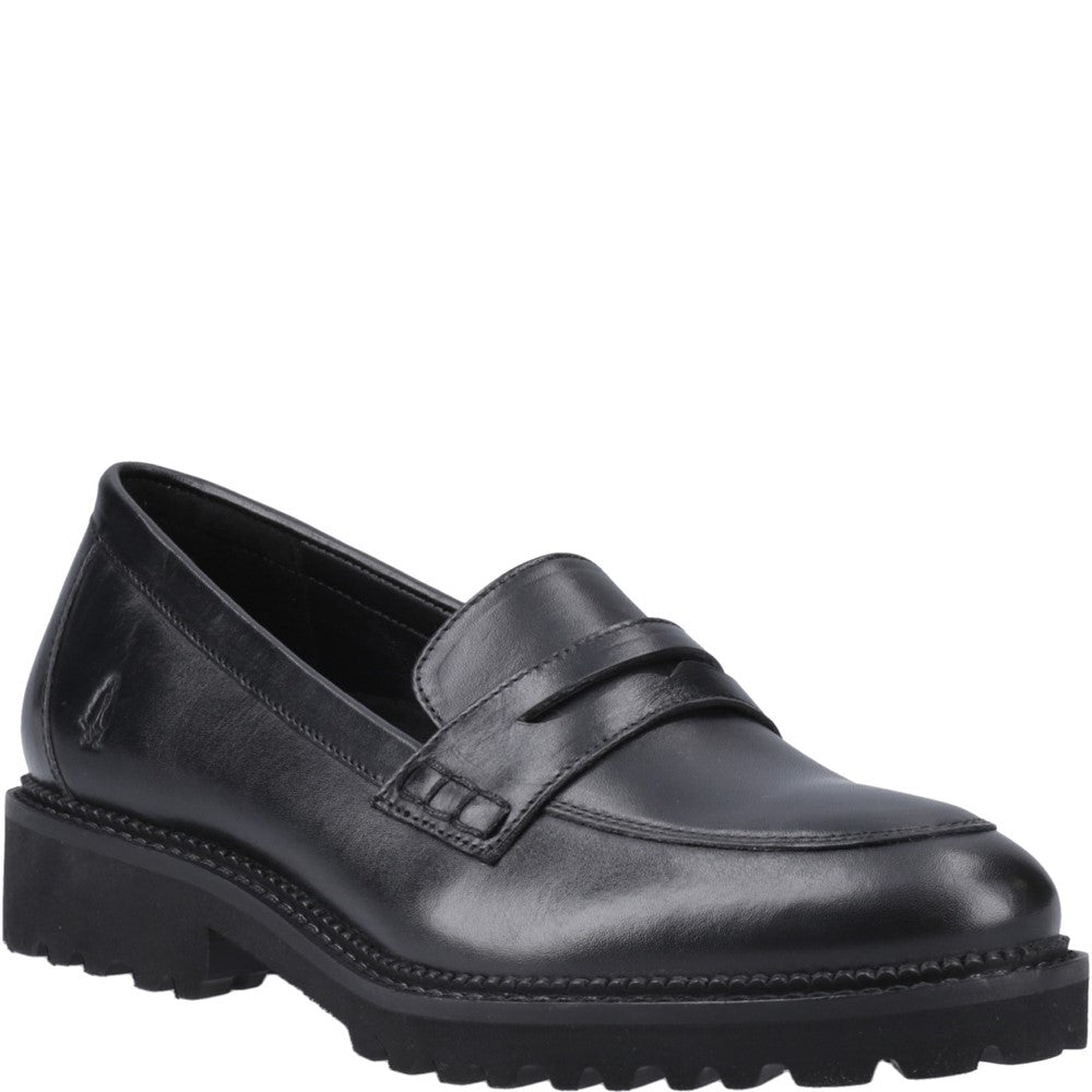 Girls BTS Black Hush Puppies Grazia Loafer Snr