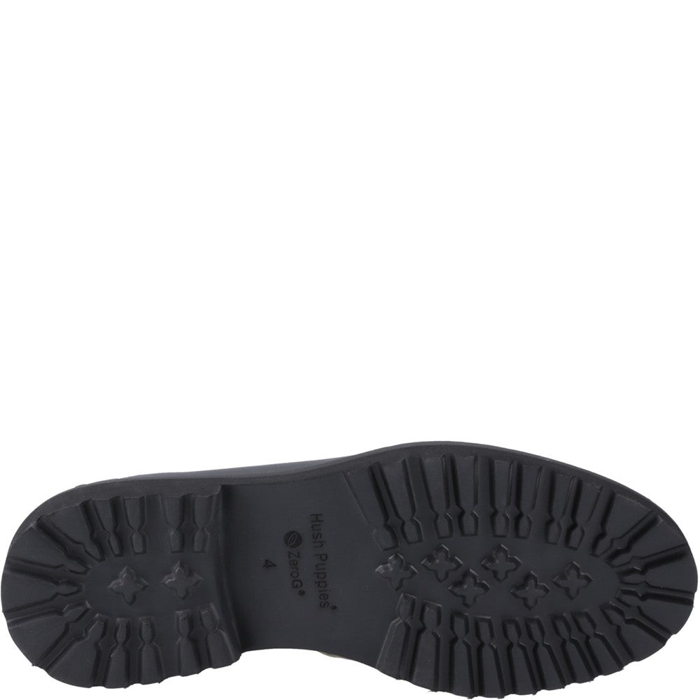 Girls BTS Black Hush Puppies Grazia Loafer Snr
