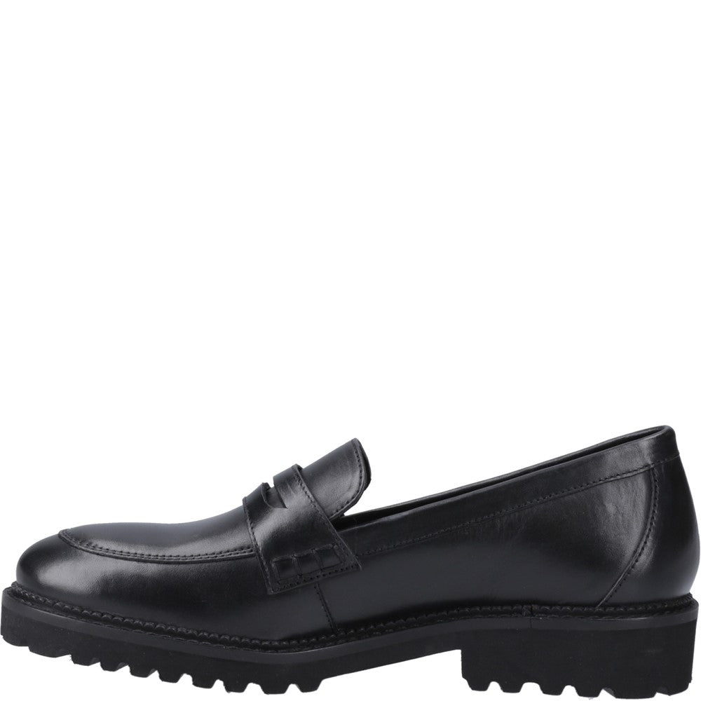 Girls BTS Black Hush Puppies Grazia Loafer Snr