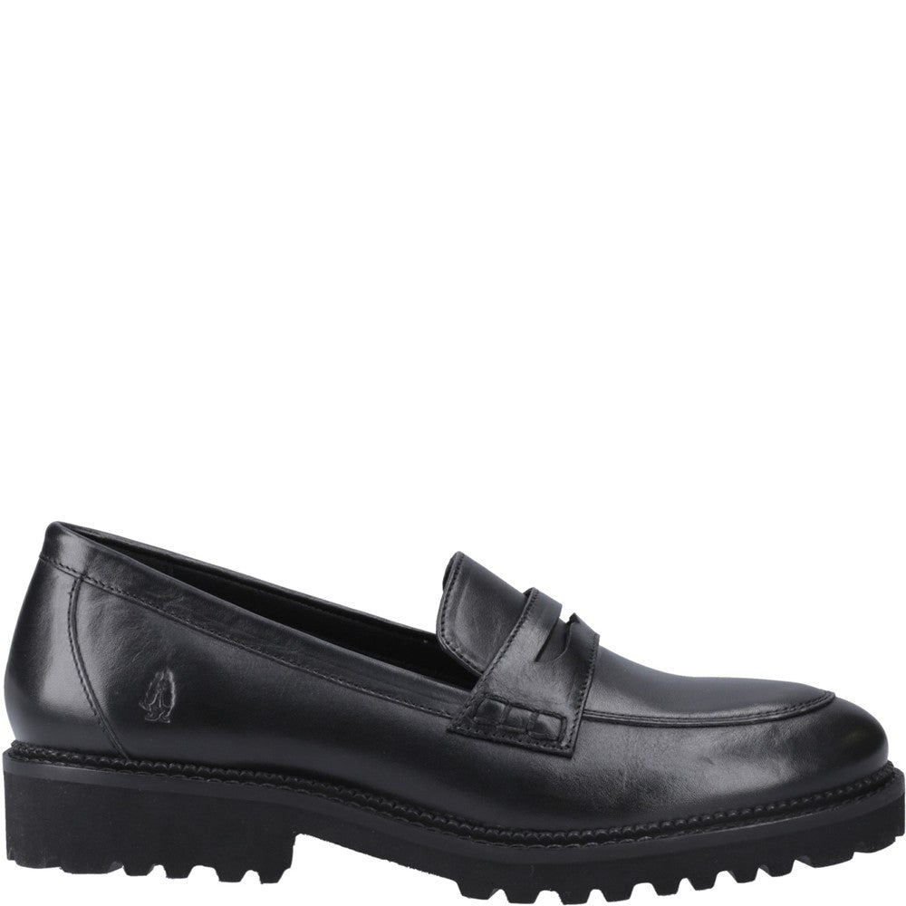 Girls BTS Black Hush Puppies Grazia Loafer Snr