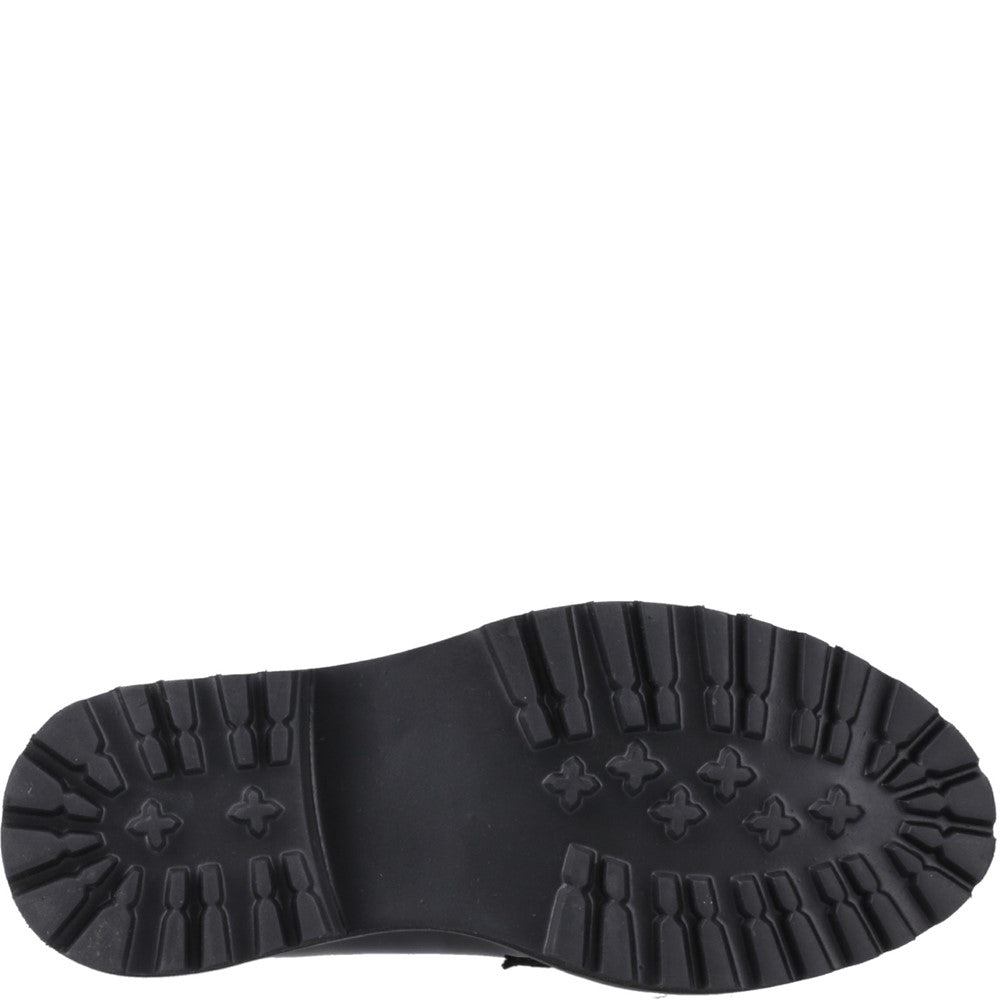 Girls BTS Patent Black Hush Puppies Grazia Loafer Patent Jnr