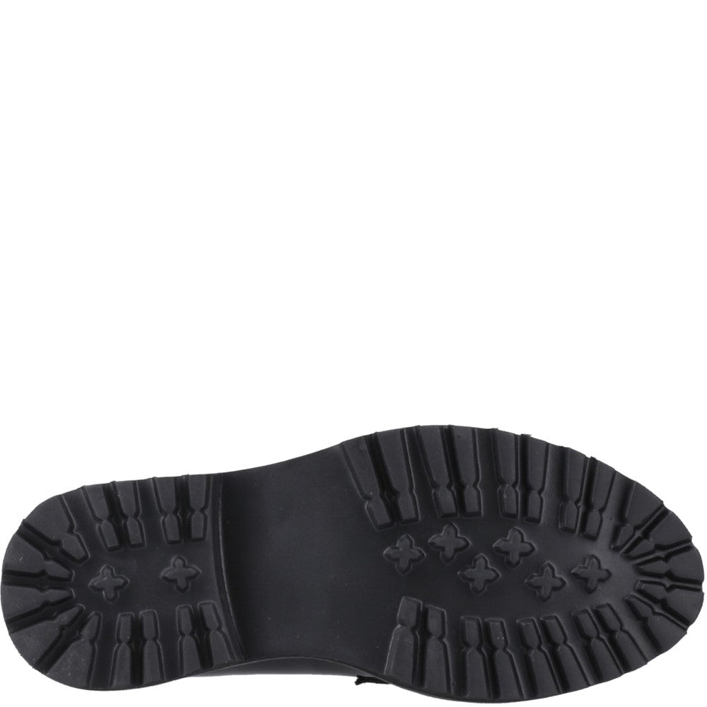 Girls BTS Patent Black Hush Puppies Grazia Loafer Patent Snr