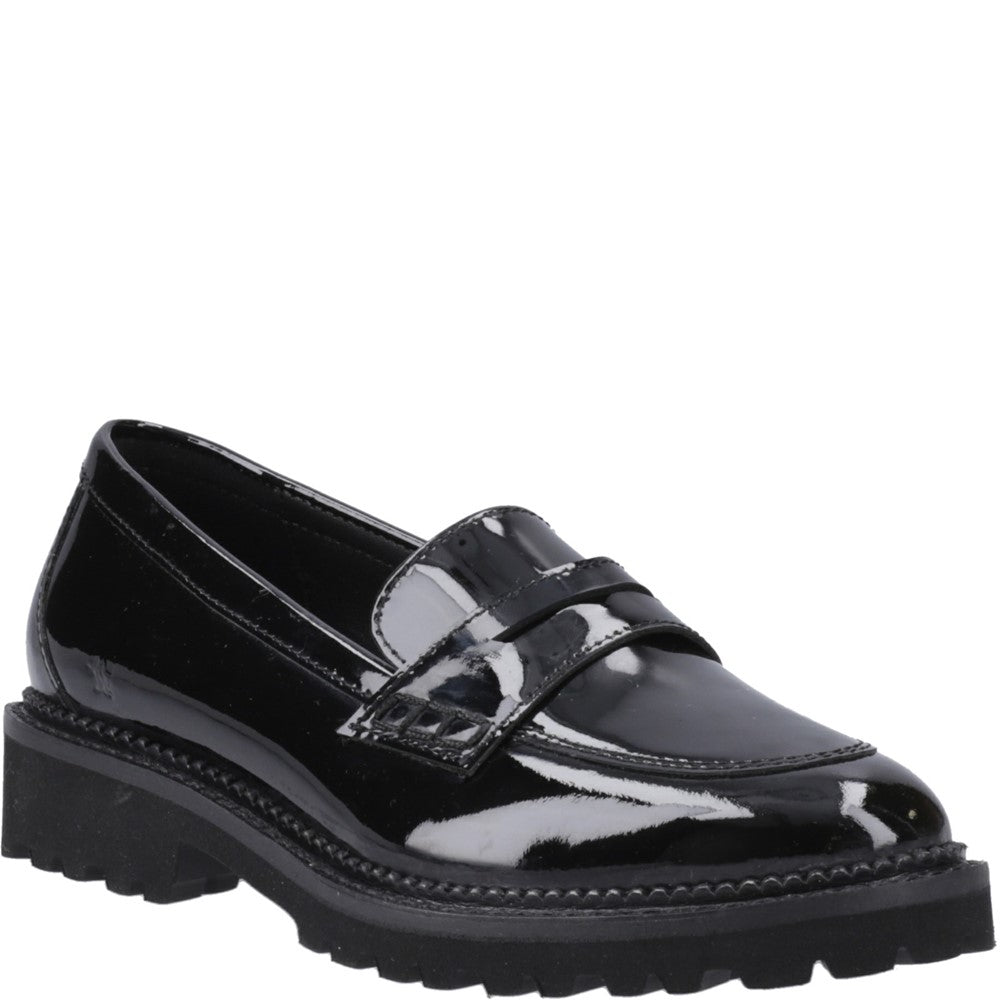 Girls BTS Patent Black XL Hush Puppies Grazia Loafer Patent Snr