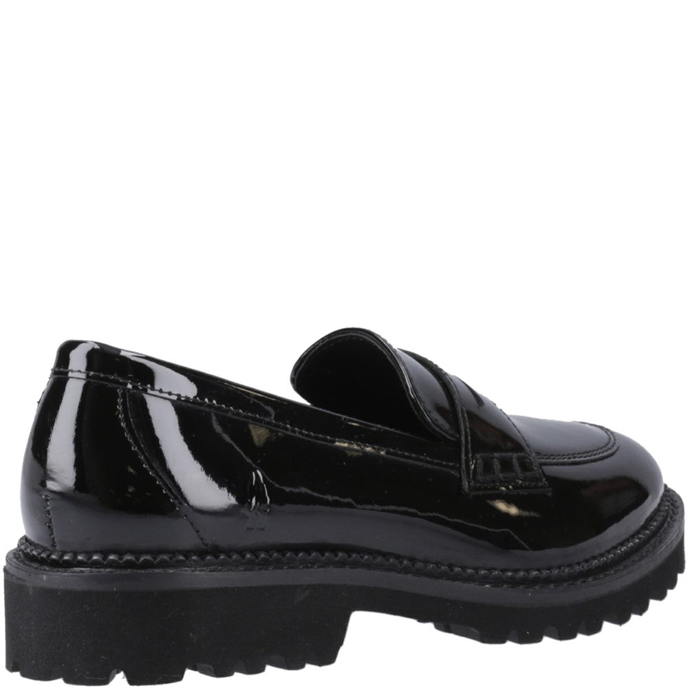 Girls BTS Patent Black XL Hush Puppies Grazia Loafer Patent Snr
