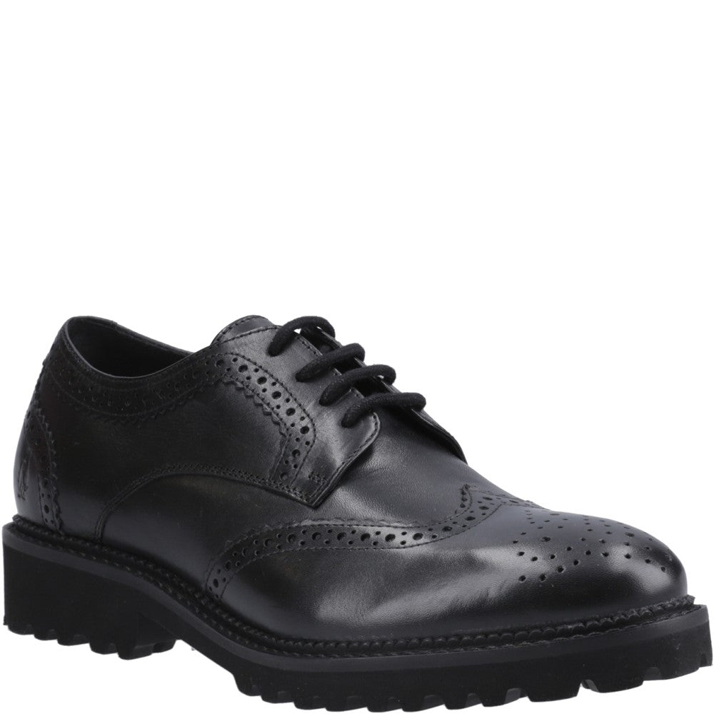 Girls BTS Black Hush Puppies Gabi Lace Up Snr