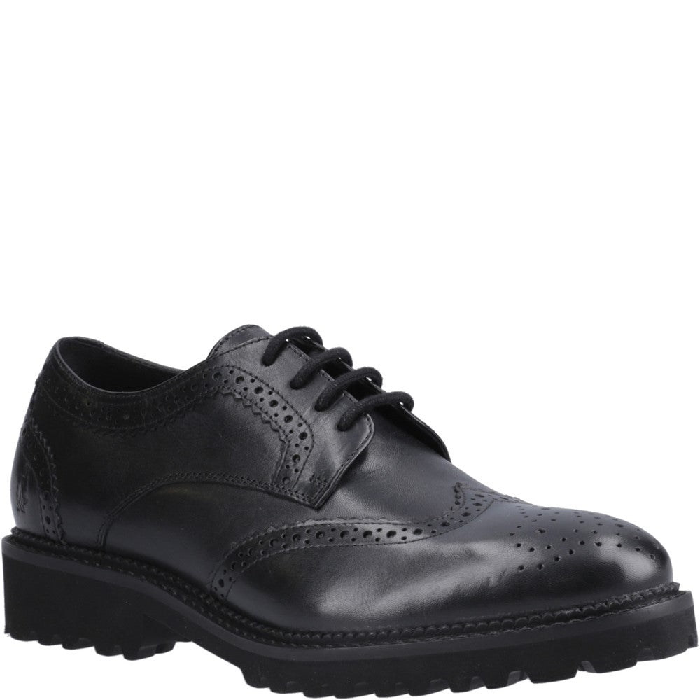 Girls BTS Black Hush Puppies Gabi Lace Up Snr2