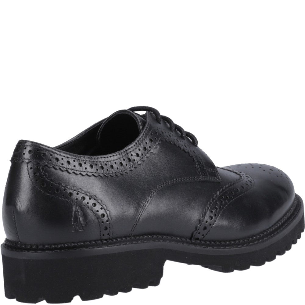 Girls BTS Black Hush Puppies Gabi Lace Up Snr2