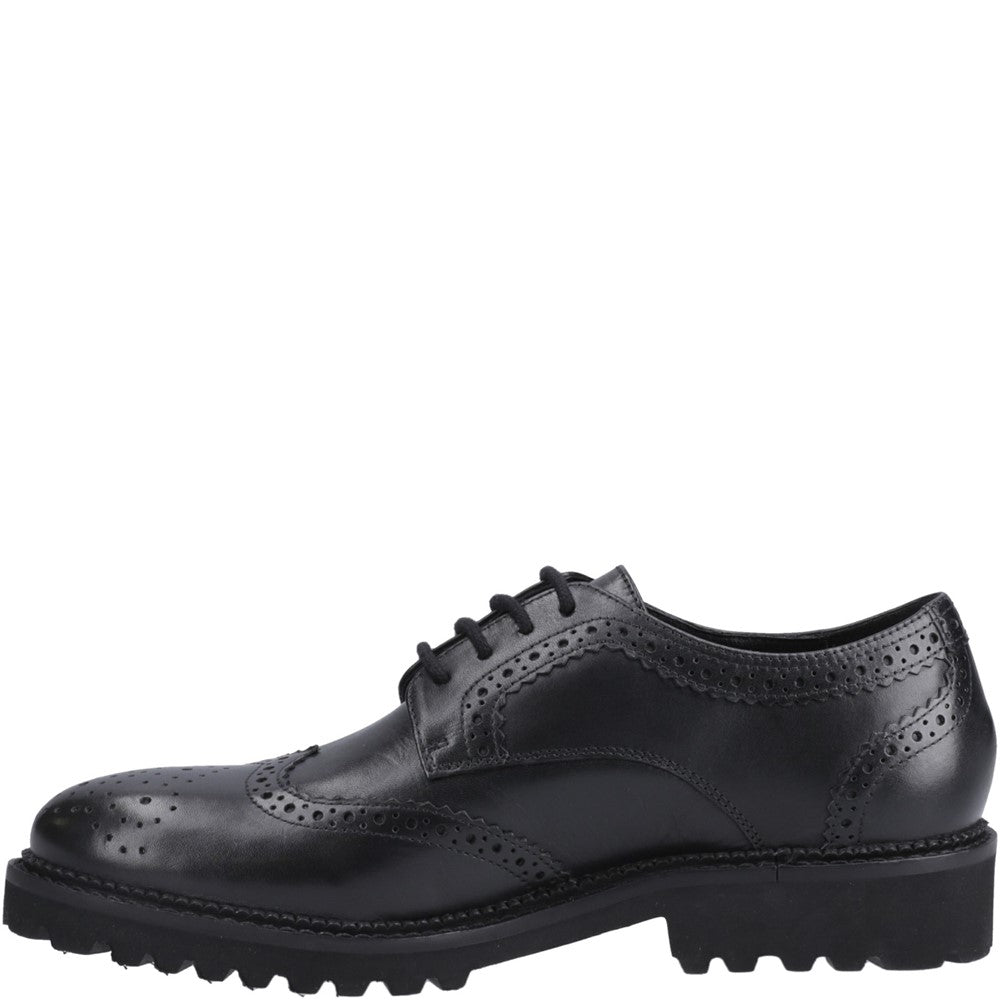 Girls BTS Black Hush Puppies Gabi Lace Up Snr2