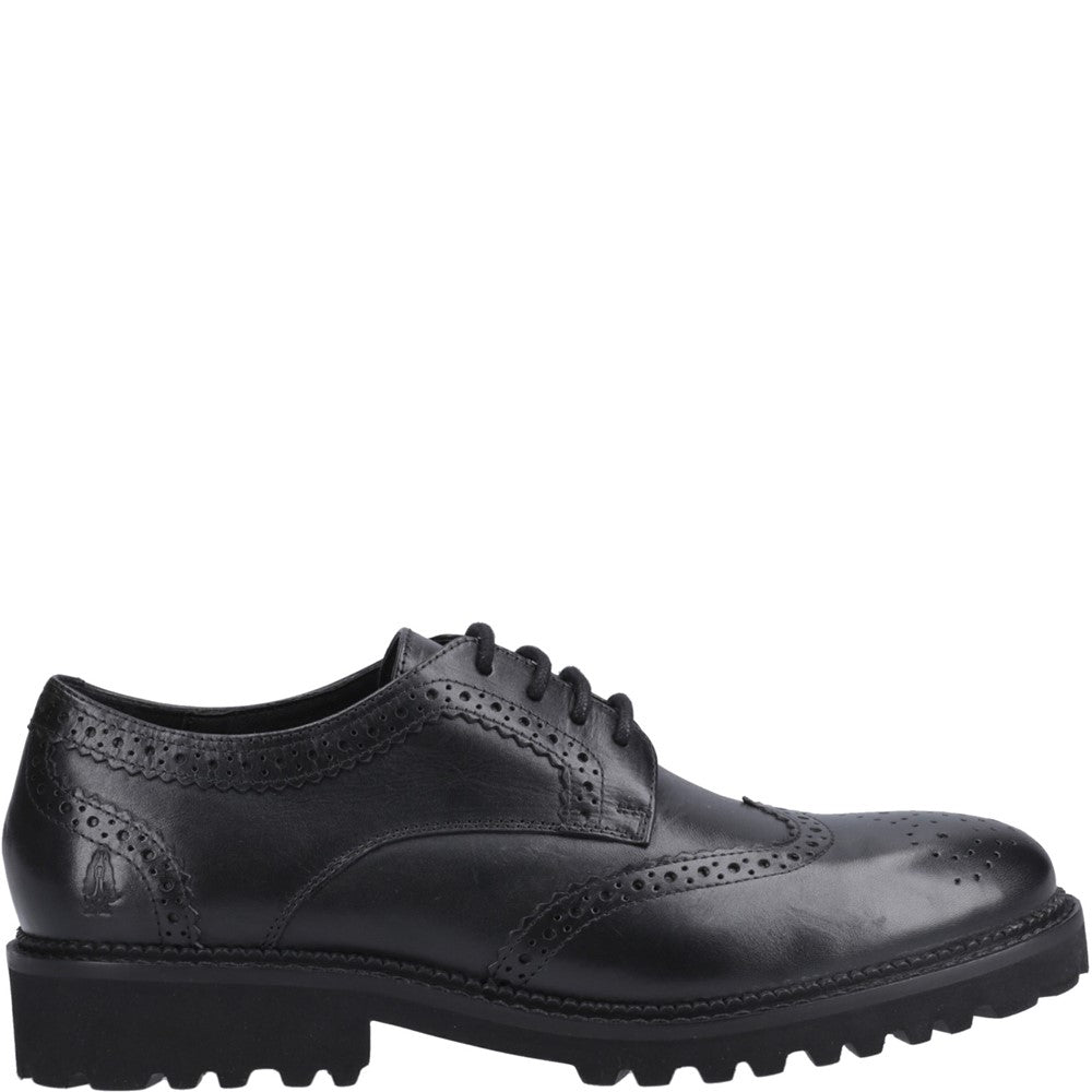 Girls BTS Black Hush Puppies Gabi Lace Up Snr2