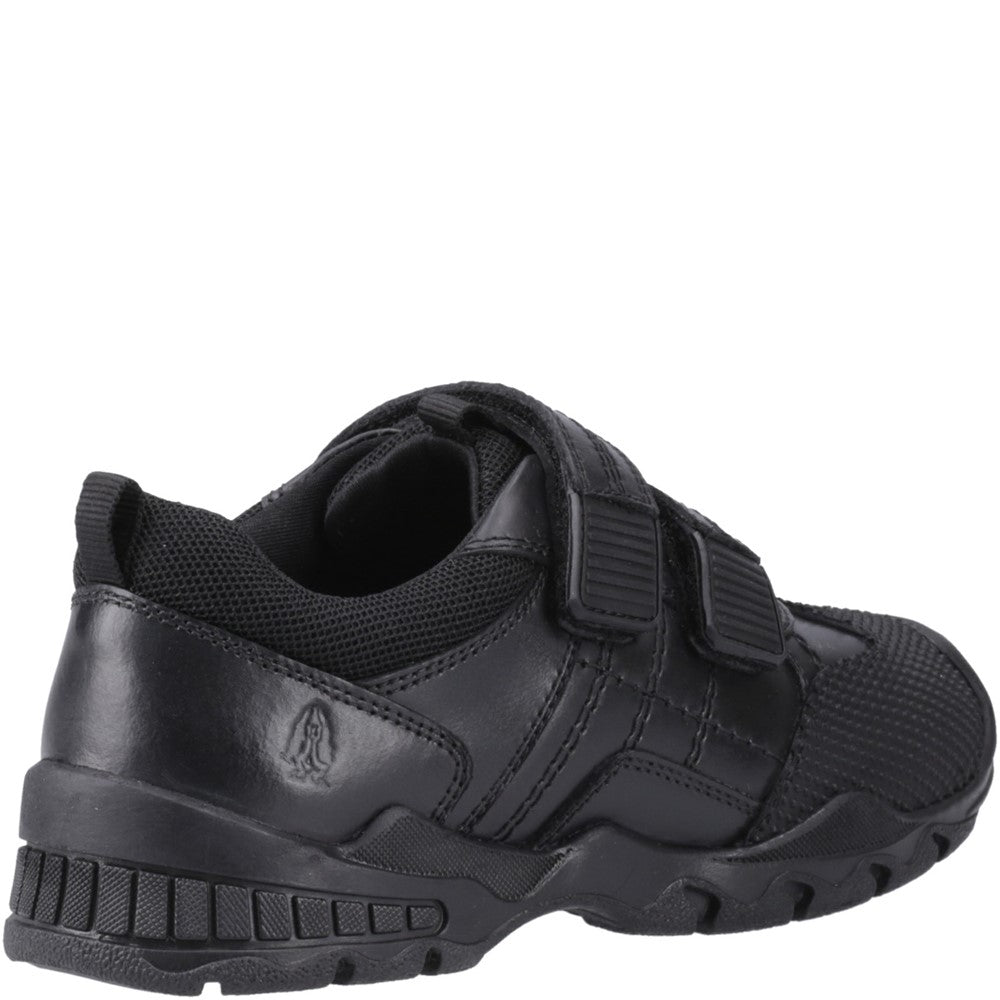 Boys BTS FLFR Black Hush Puppies Tristen Touch Fastening Jnr