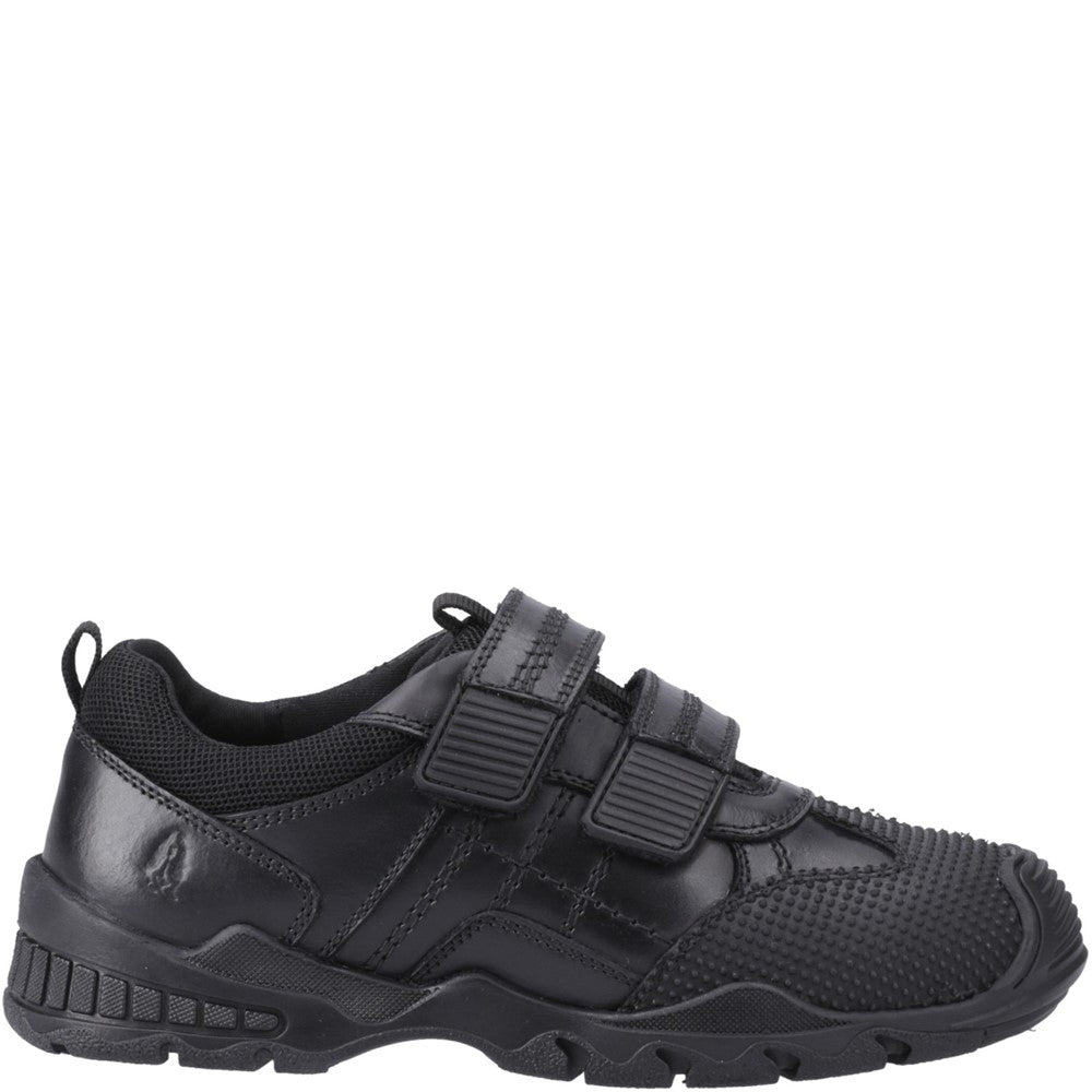 Boys BTS FLFR Black Hush Puppies Tristen Touch Fastening Jnr