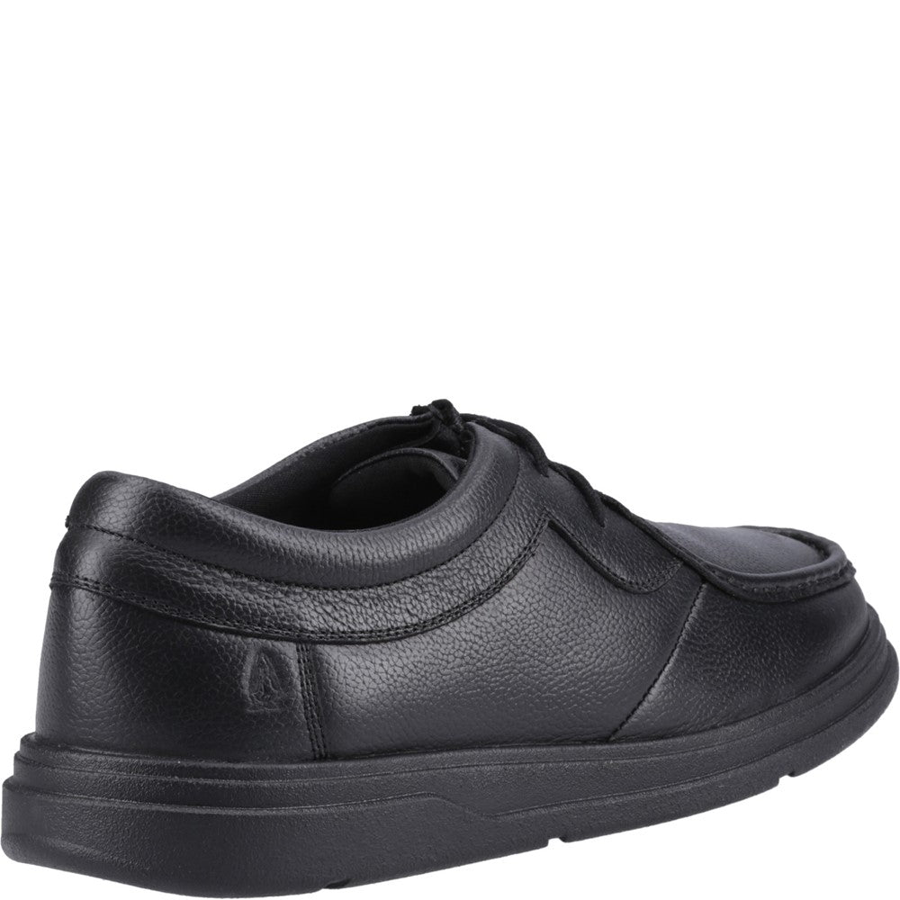 Boys BTS FLFR Black XL Hush Puppies Ronan Mocc Toe Snr
