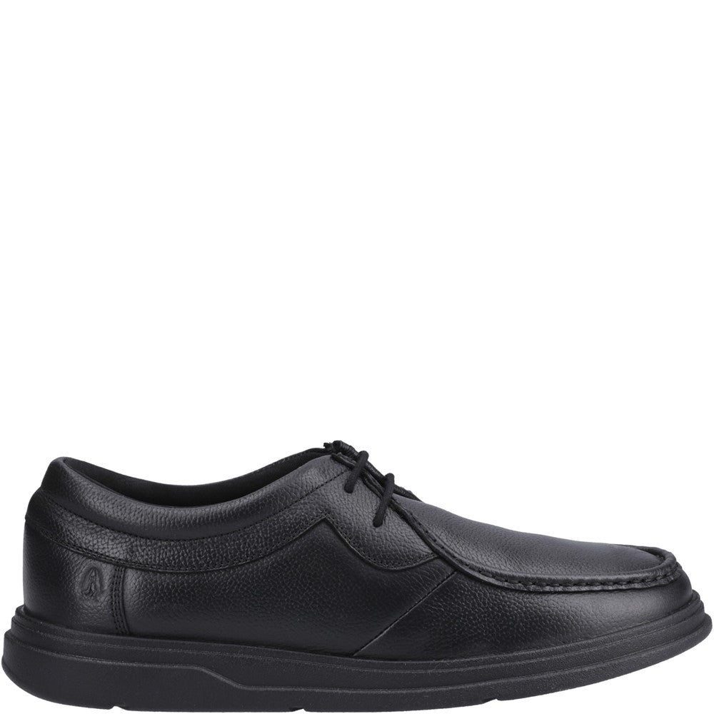 Boys BTS FLFR Black XL Hush Puppies Ronan Mocc Toe Snr