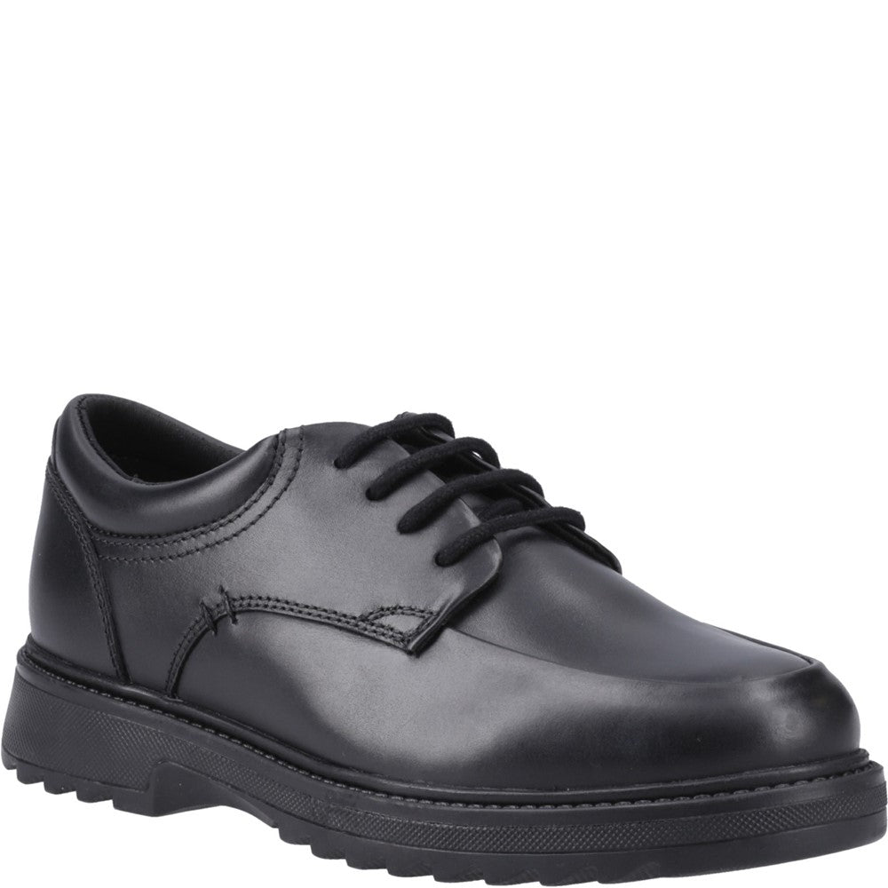 Boys BTS FLFR Black Hush Puppies Romeo Lace Up Jnr