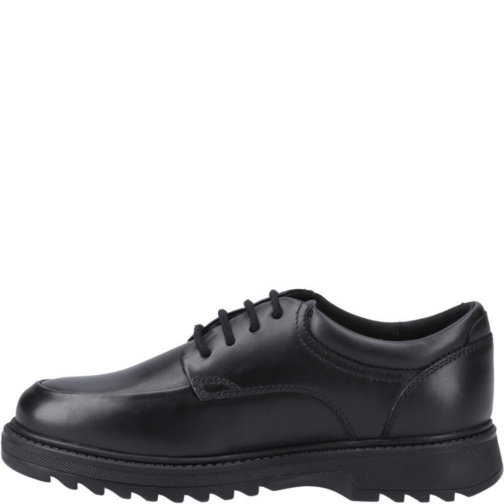 Boys BTS FLFR Black Hush Puppies Romeo Lace Up Jnr