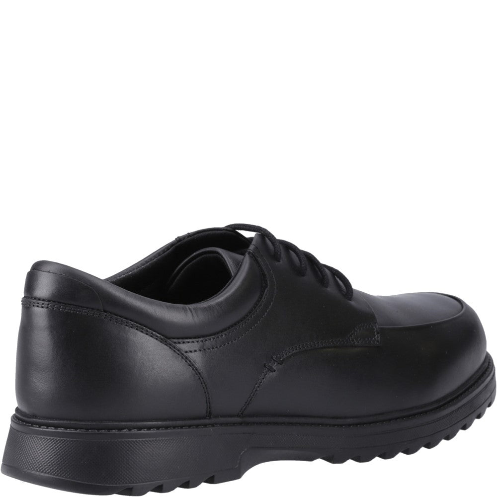 Boys BTS FLFR Black Hush Puppies Romeo Lace Up Snr