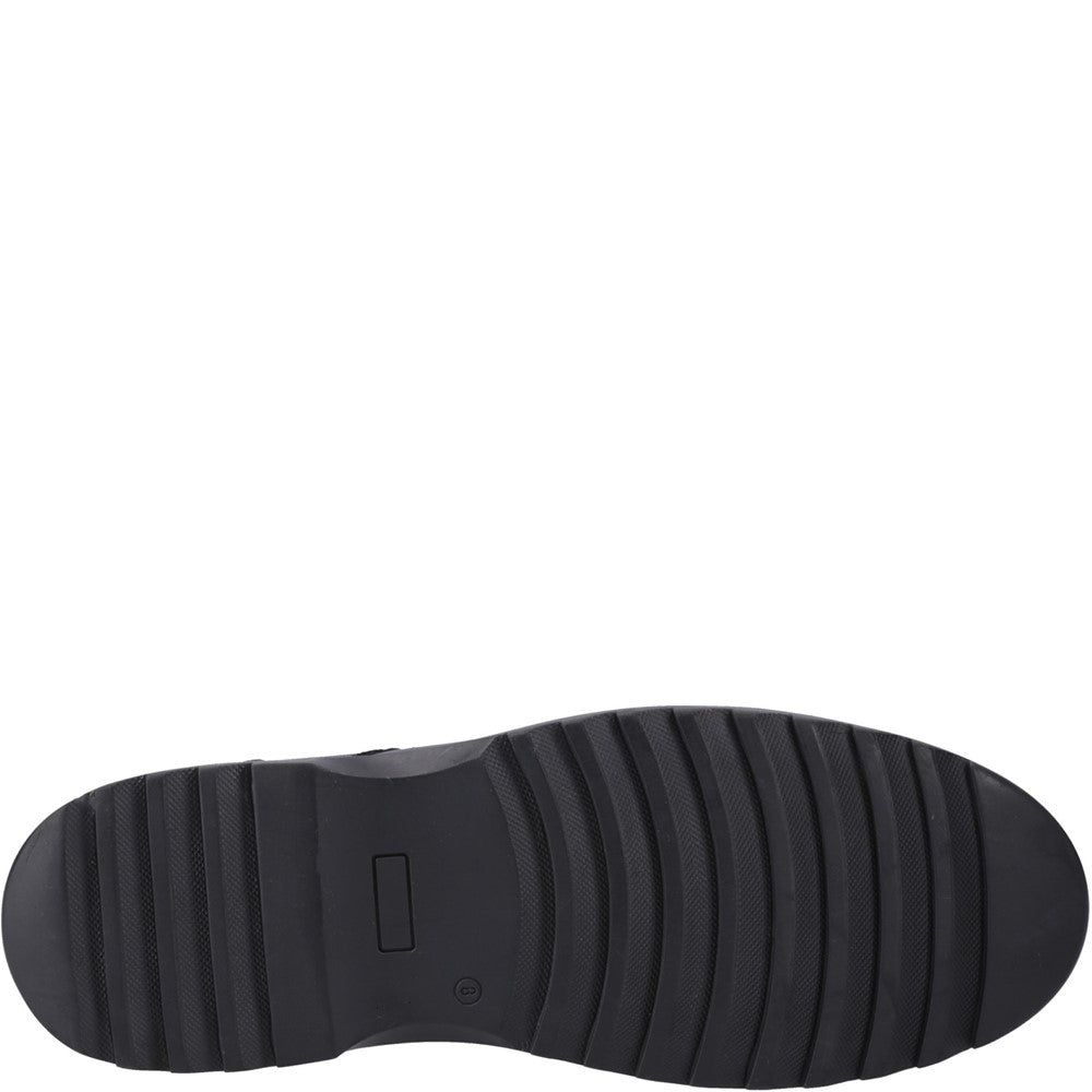 Boys BTS FLFR Black Hush Puppies Romeo Lace Up Snr