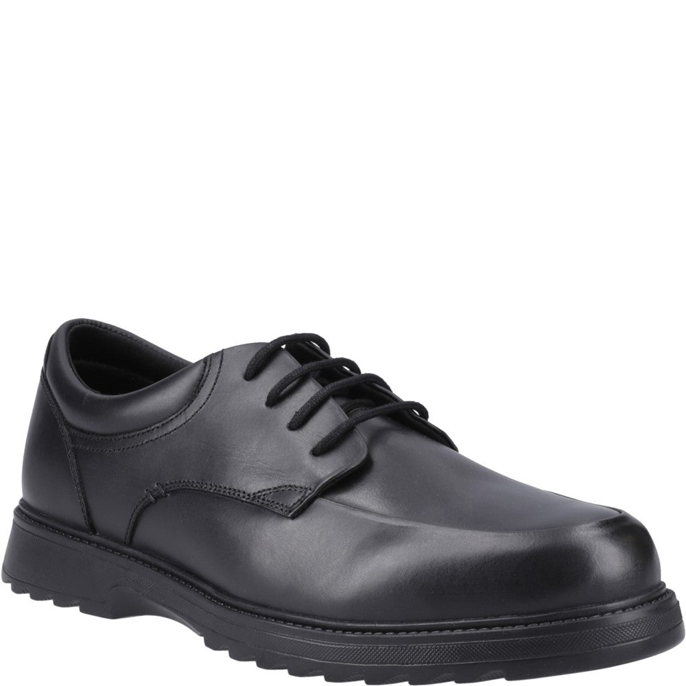Boys BTS FLFR Black Lace Up Hush Puppies Romeo Lace Up Snr