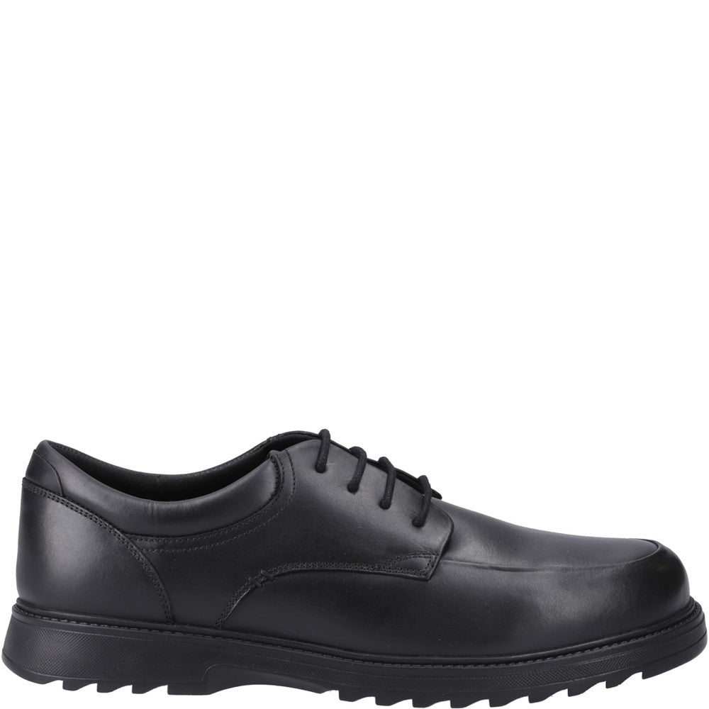 Boys BTS FLFR Black Lace Up Hush Puppies Romeo Lace Up Snr