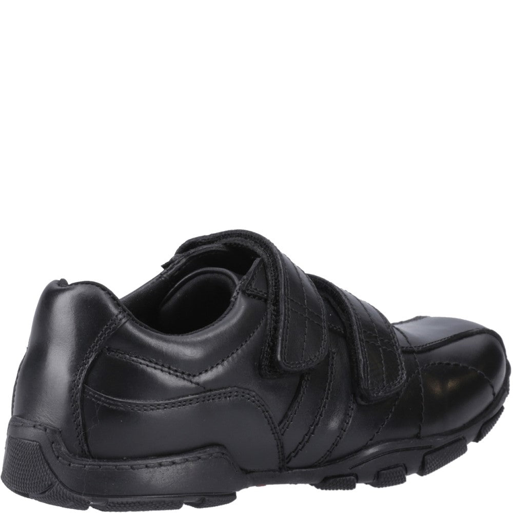 Boys BTS FLFR Black Hush Puppies Vance Touch Fastening Jnr