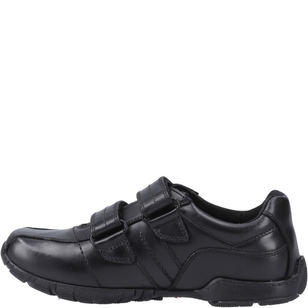 Boys BTS FLFR Black Hush Puppies Vance Touch Fastening Jnr