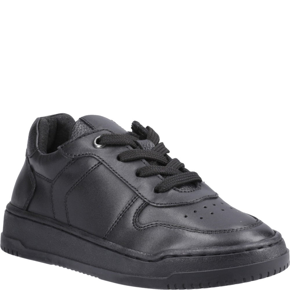 Boys BTS Black Hush Puppies Dougie Lace Jnr