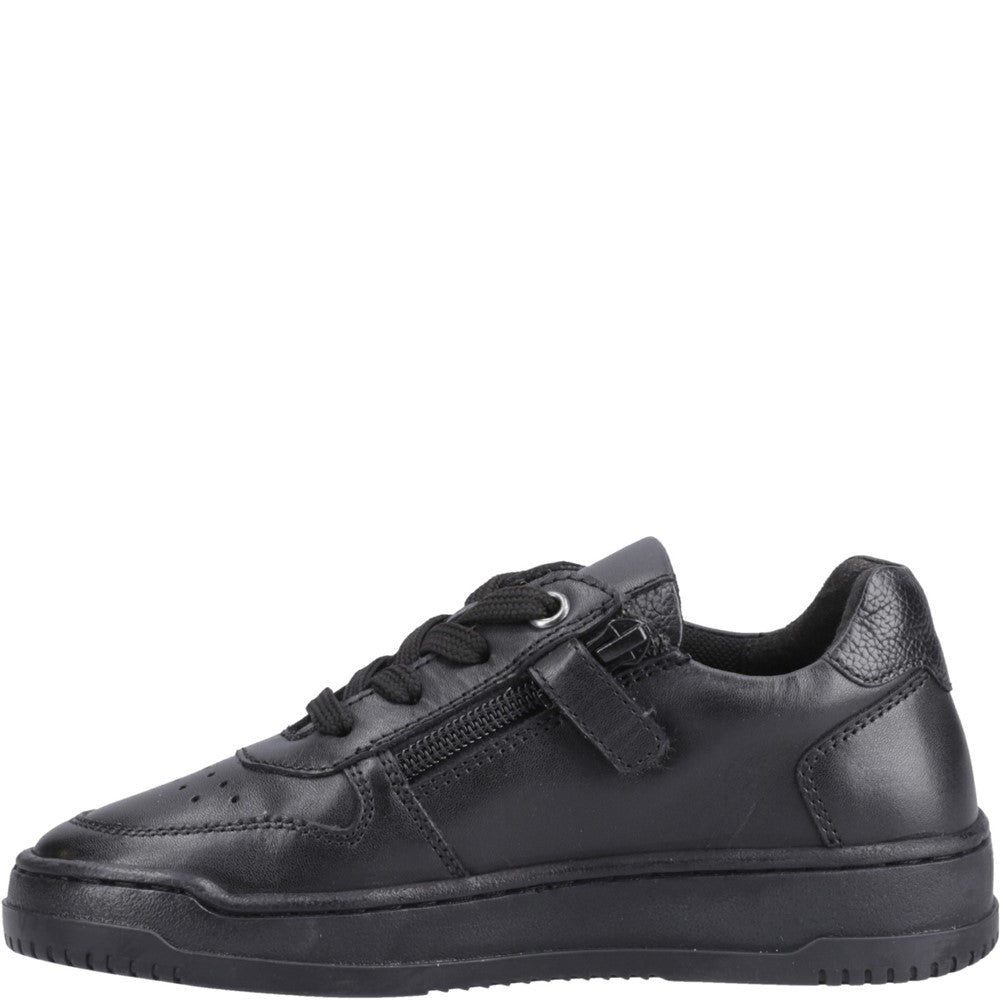 Boys BTS Black Hush Puppies Dougie Lace Jnr