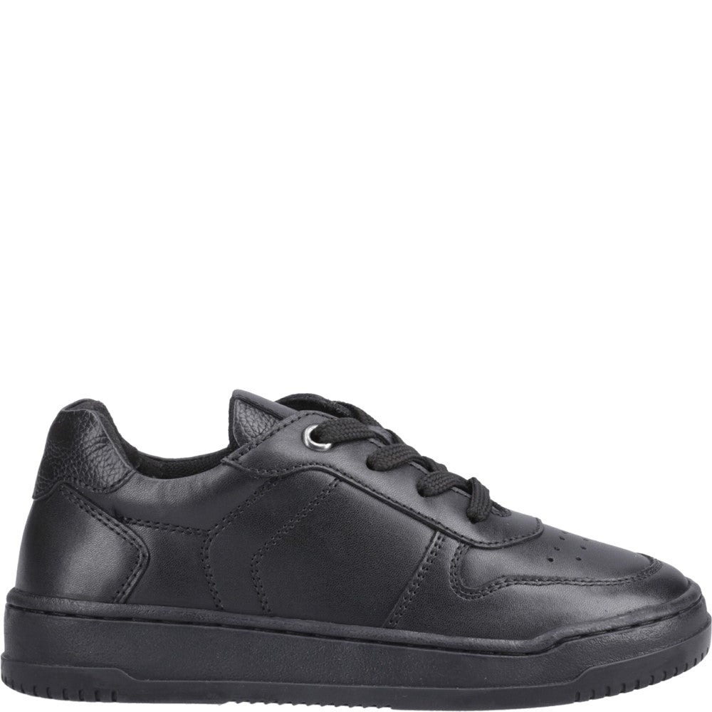 Boys BTS Black Hush Puppies Dougie Lace Jnr