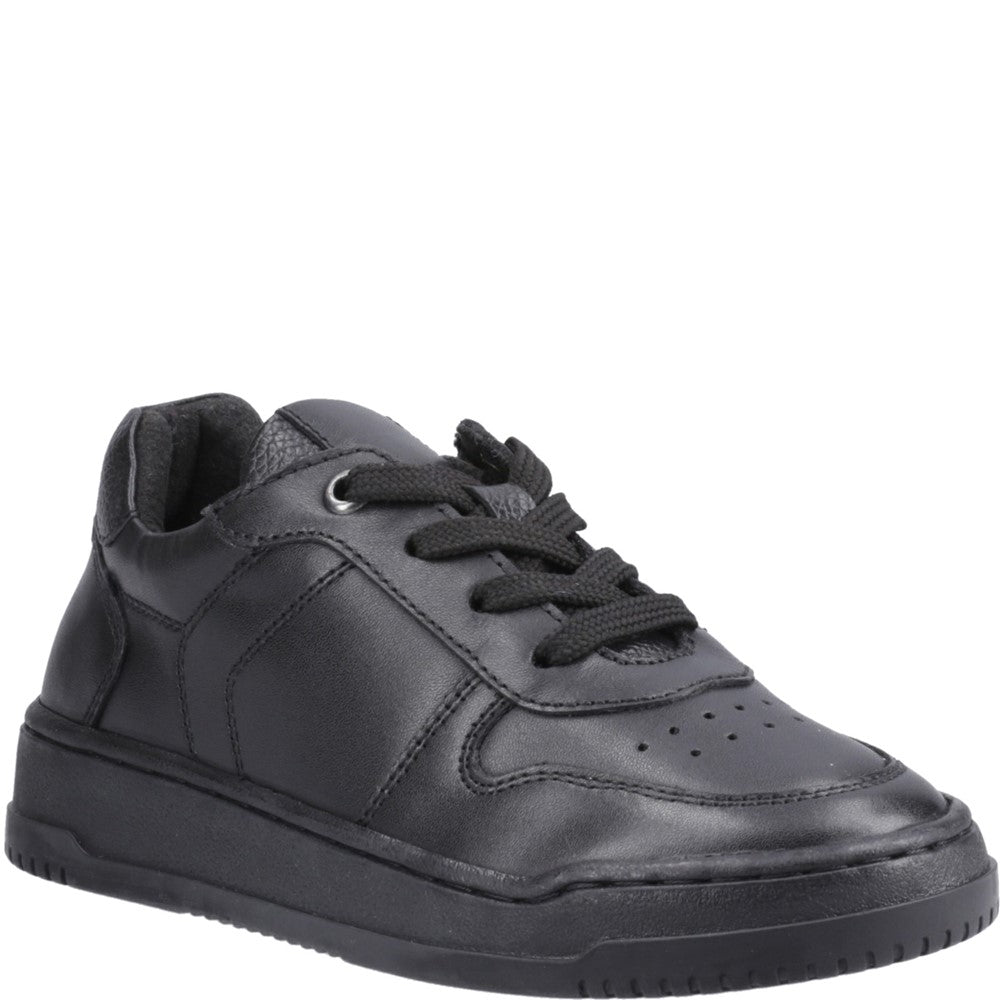 Boys BTS Black XL Hush Puppies Dougie Lace Snr