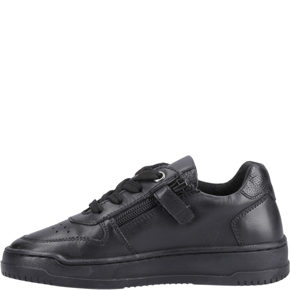 Boys BTS Black XL Hush Puppies Dougie Lace Snr