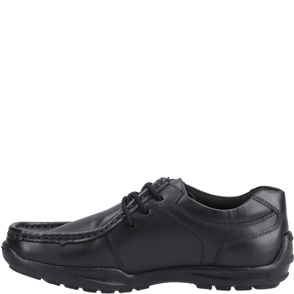 Boys BTS Black Hush Puppies Mackenzie Wallabee Snr
