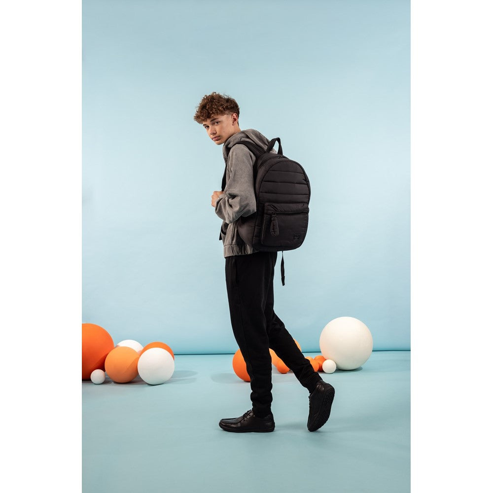 Boys BTS Black Hush Puppies Mackenzie Wallabee Snr