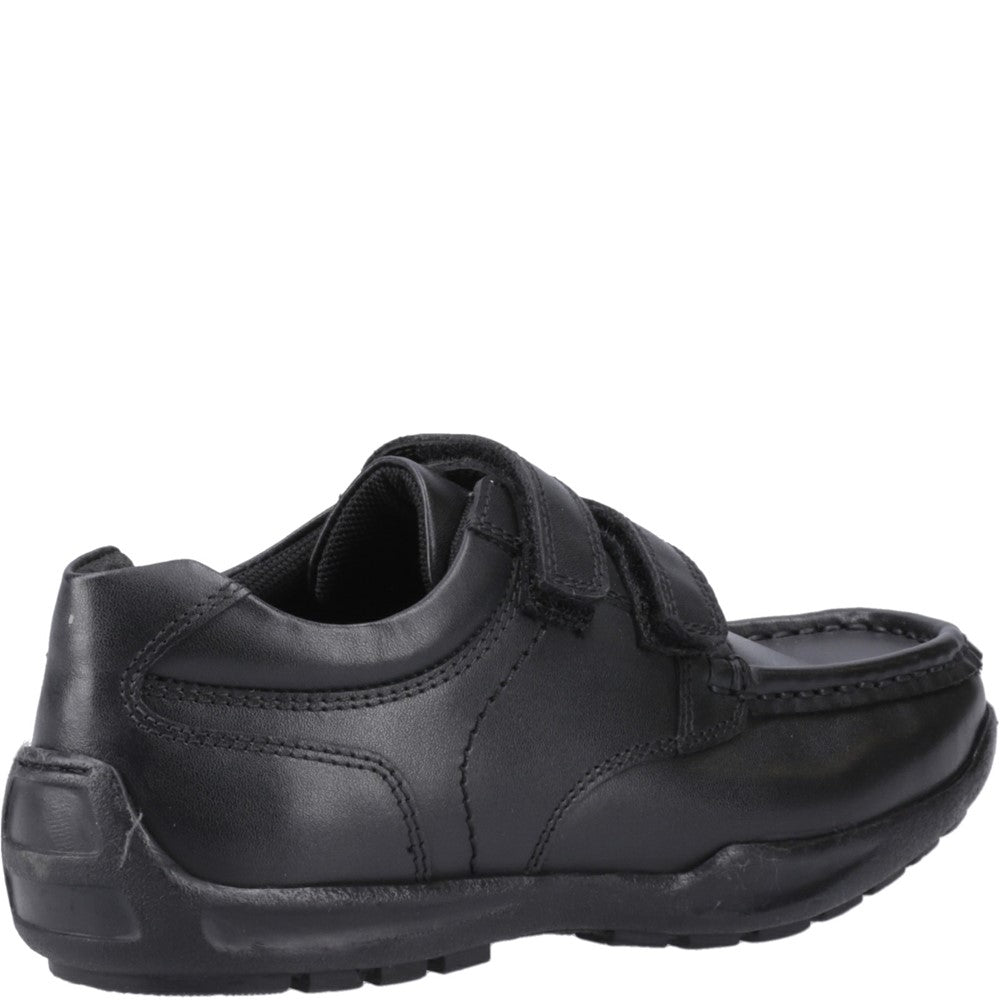 Boys BTS Black Hush Puppies Maddox Touch Fastening Jnr