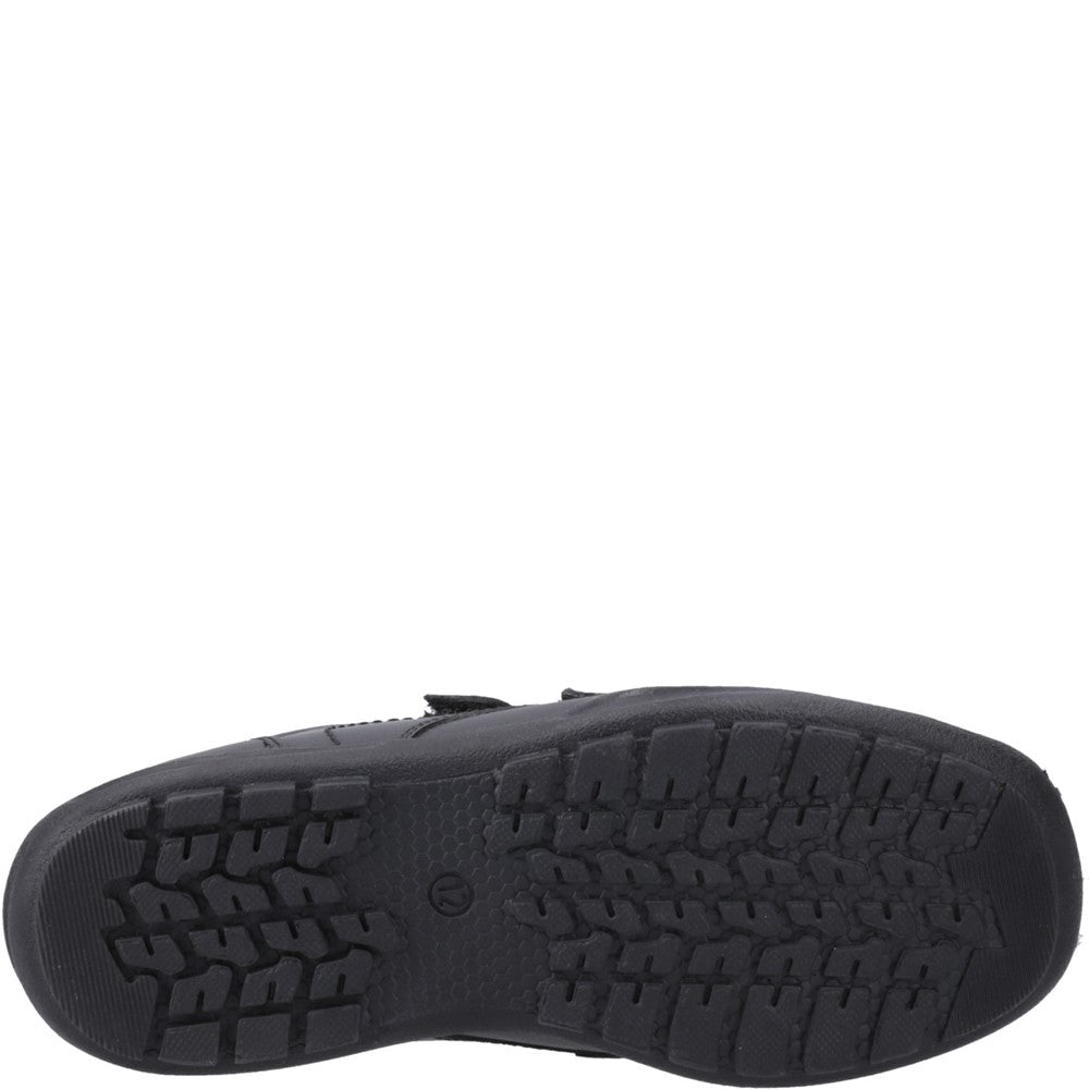 Boys BTS Black Hush Puppies Maddox Touch Fastening Jnr