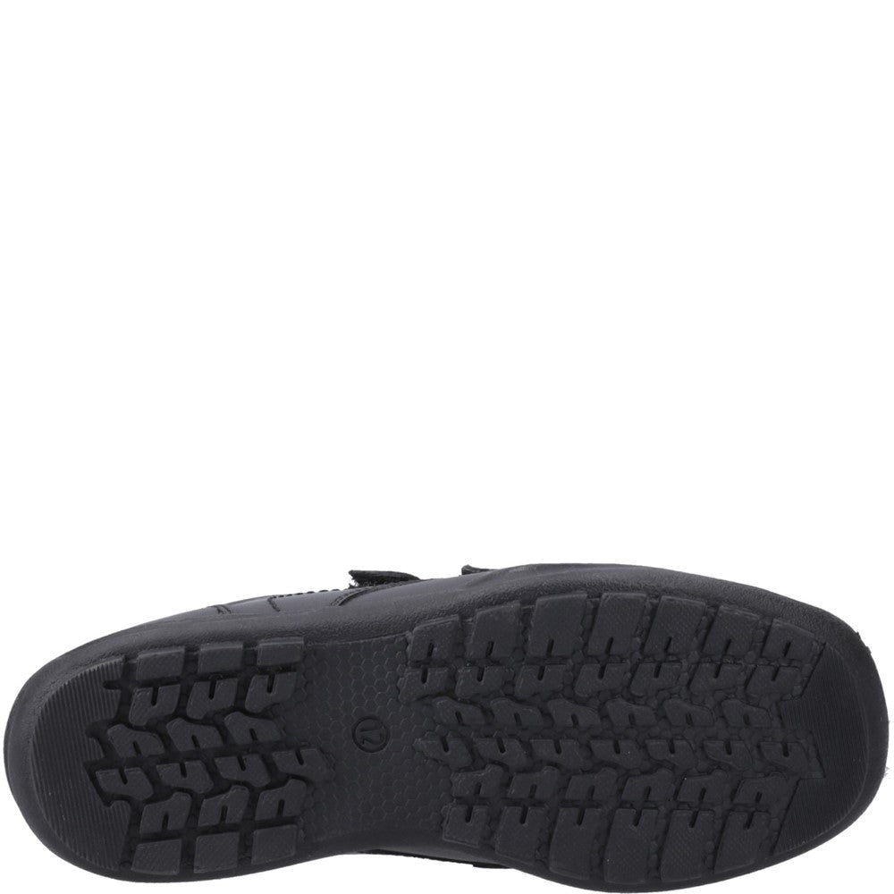 Boys BTS Black Hush Puppies Maddox Touch Fastening Snr