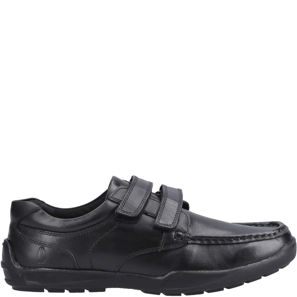 Boys BTS Black Hush Puppies Maddox Touch Fastening Snr