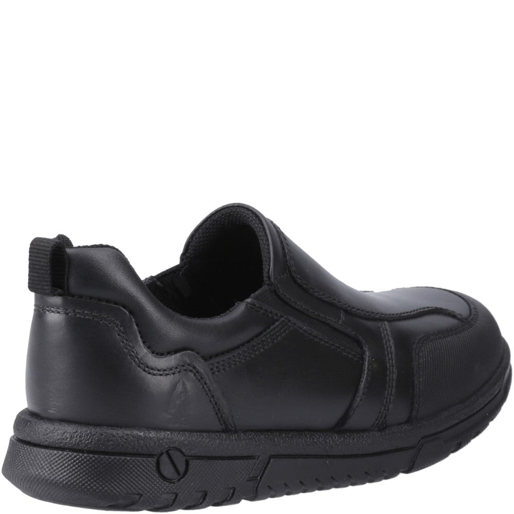 Boys BTS Black Hush Puppies Sergio Shoe